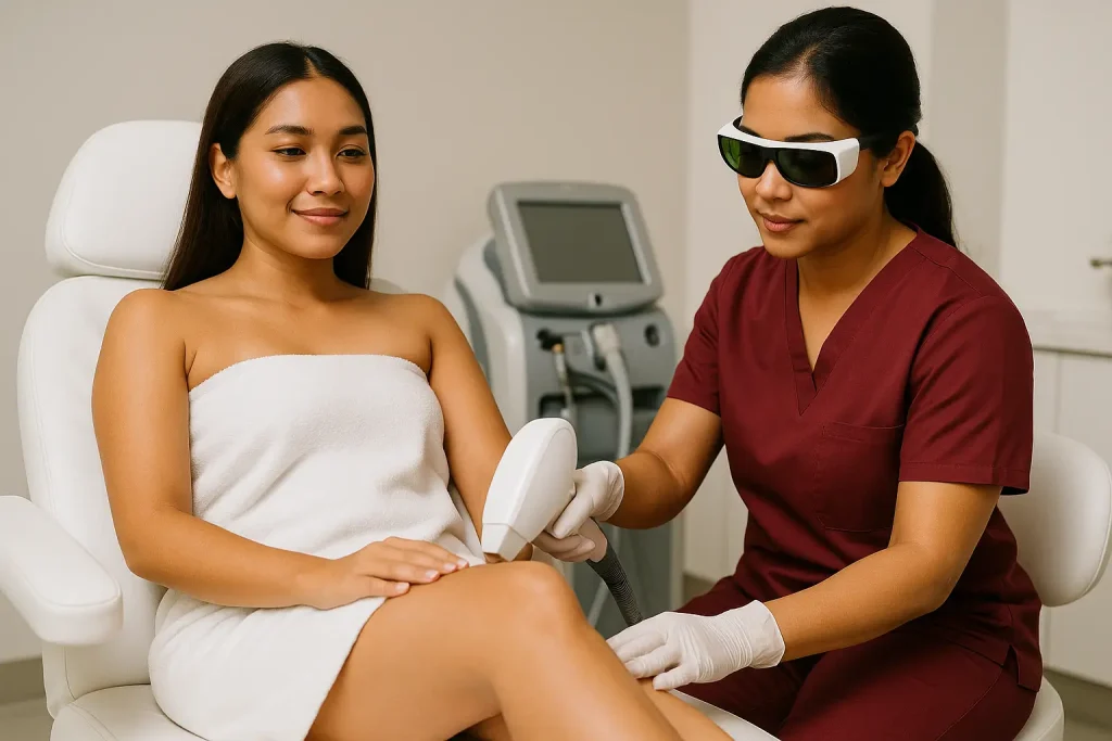 hair removal with laser treatment